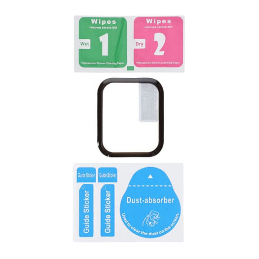 Skärmskydd Apple Watch Series 9 45mm Heltäckande Härdat Glas - Svart image 3