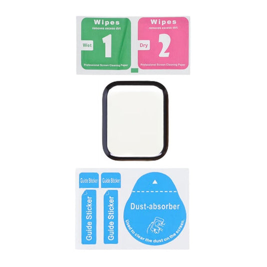 Skärmskydd Apple Watch Series 9 41mm Heltäckande Härdat Glas - Svart image 3