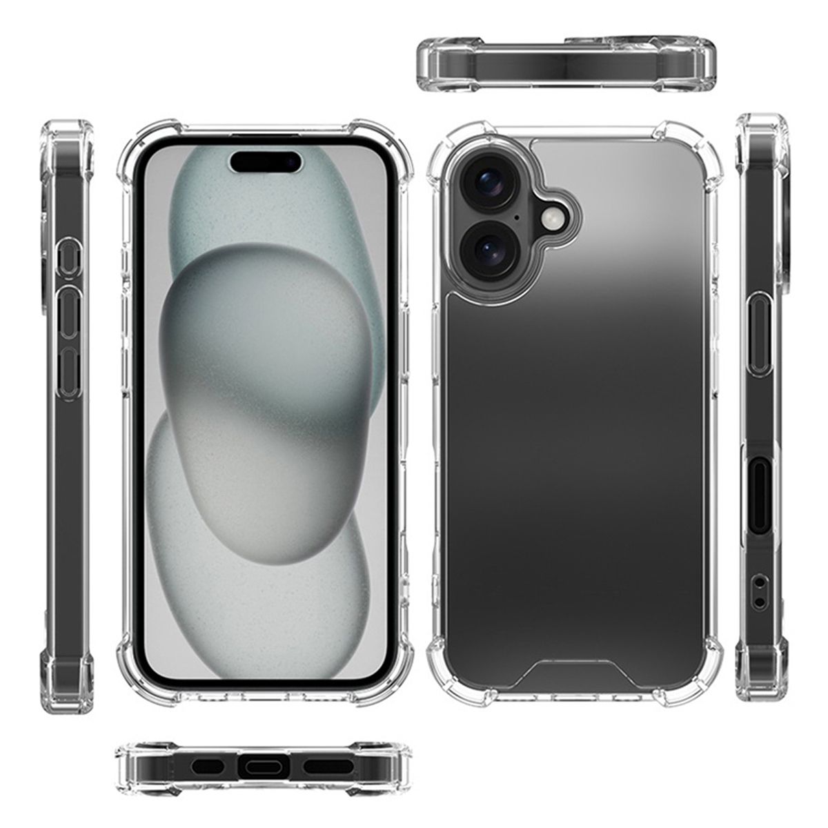 iPhone 16 Mobilskal Stöttåligt - Transparent image 4