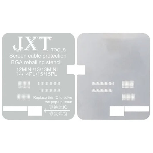 JXT TOOLS Screen cable Protection BGA Reballing Stencil till 12 MINI/13/13 MINI/14/14PM/15/15PM image 1