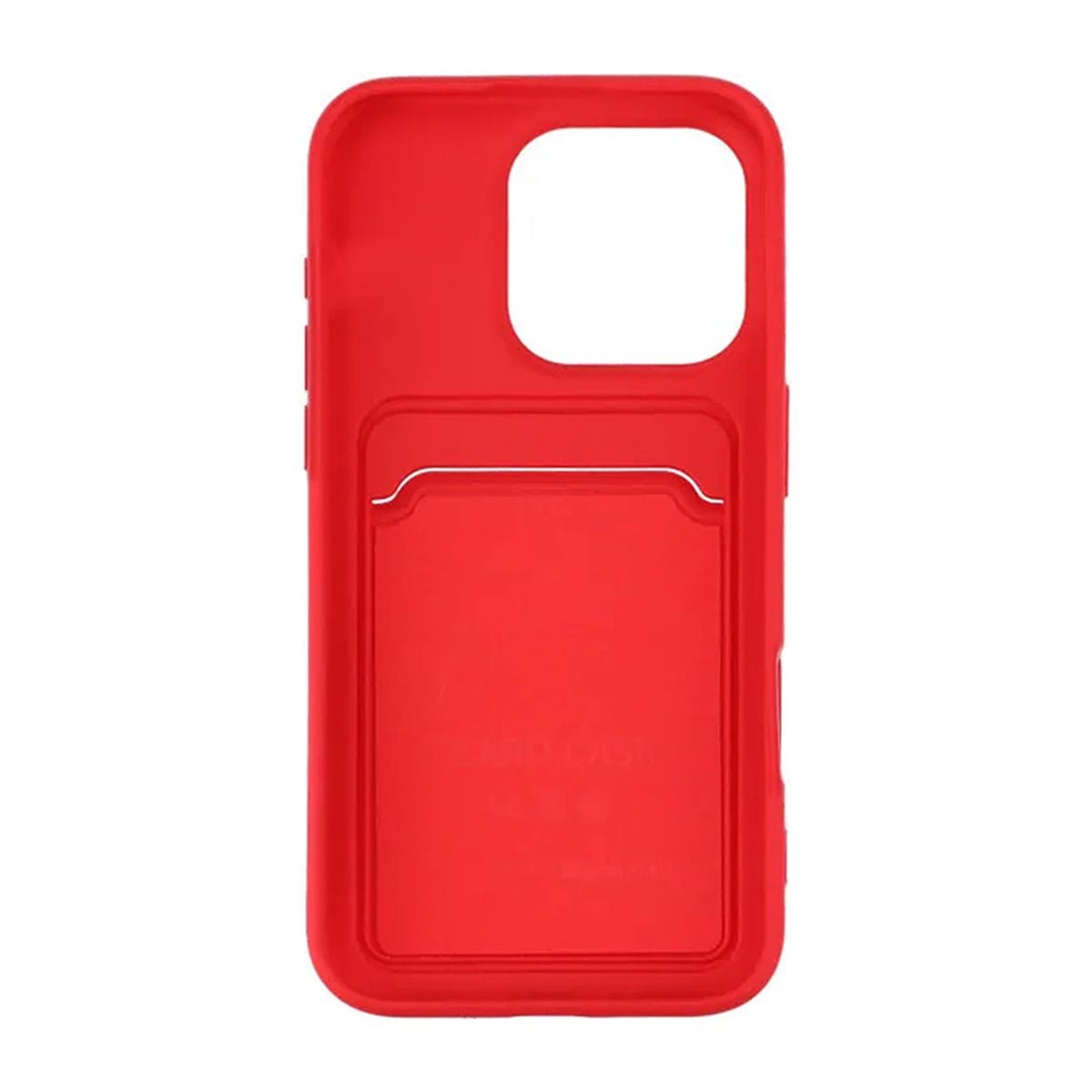 iPhone 16 Pro Mobilskal Silikon med Korthållare - Röd image 2