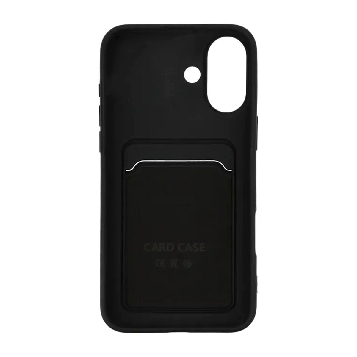 iPhone 16 Plus Mobilskal Silikon med Korthållare - Svart image 3