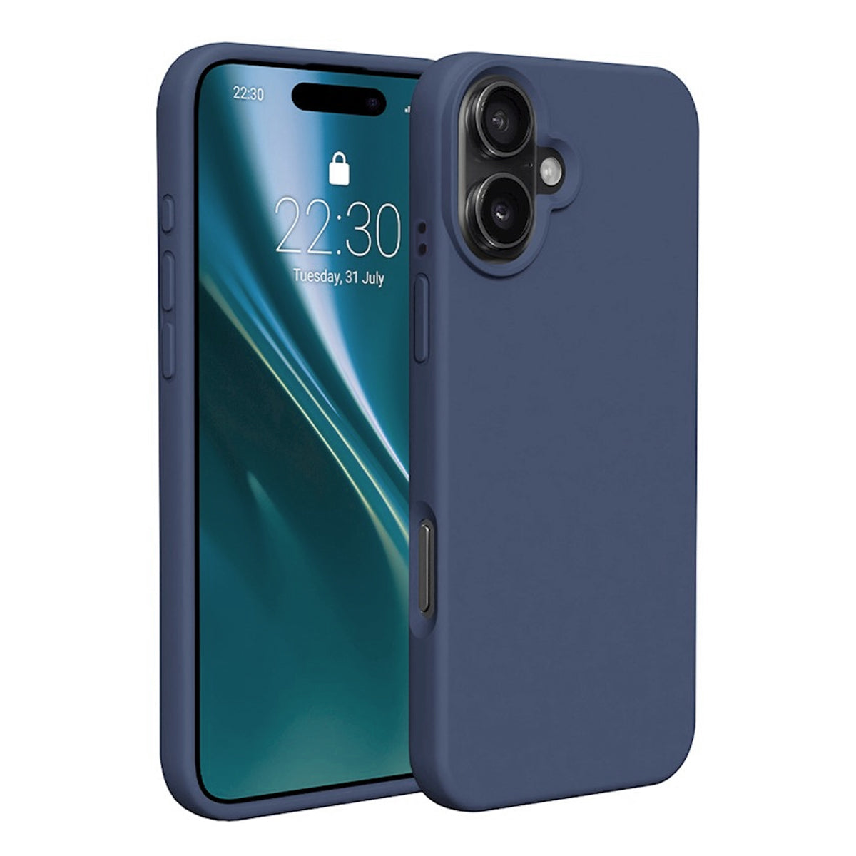 iPhone 16 Mobilskal Silikon - Blå image 1