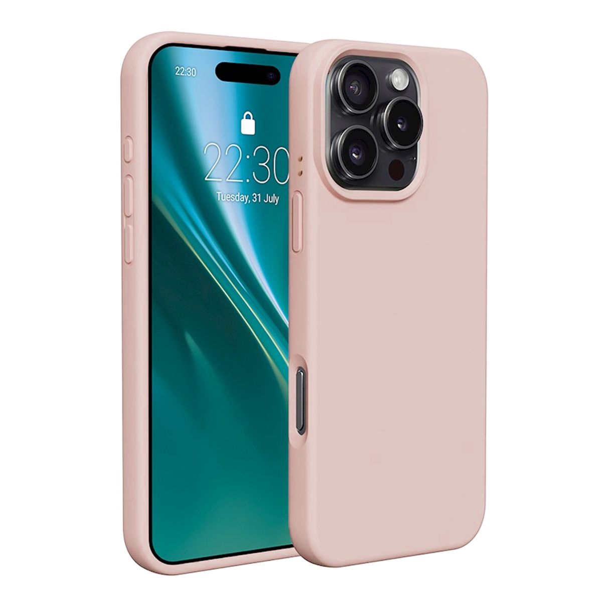 iPhone 16 Pro Max Mobilskal Silikon - Sand Rosa image 1