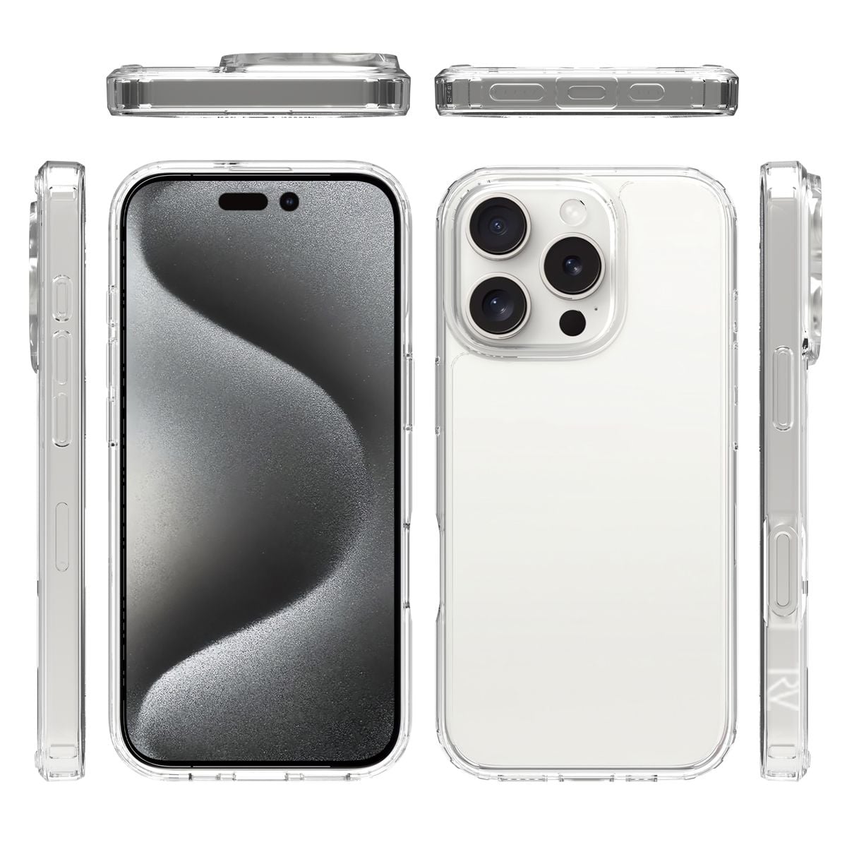 iPhone 16 Pro Max Mobilskal Stöttåligt Rvelon - Transparent image 5