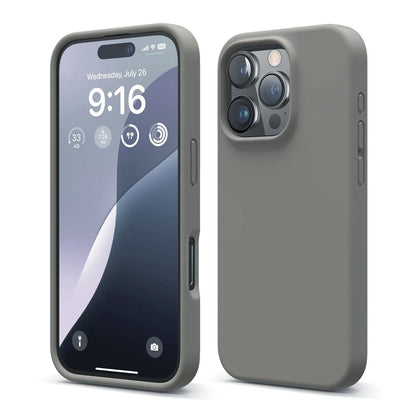 iPhone 16 Pro Max Mobilskal Silikon Rvelon - Grå image 1