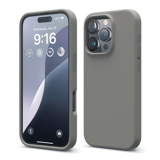 iPhone 16 Pro Max Mobilskal Silikon Rvelon - Grå image 1