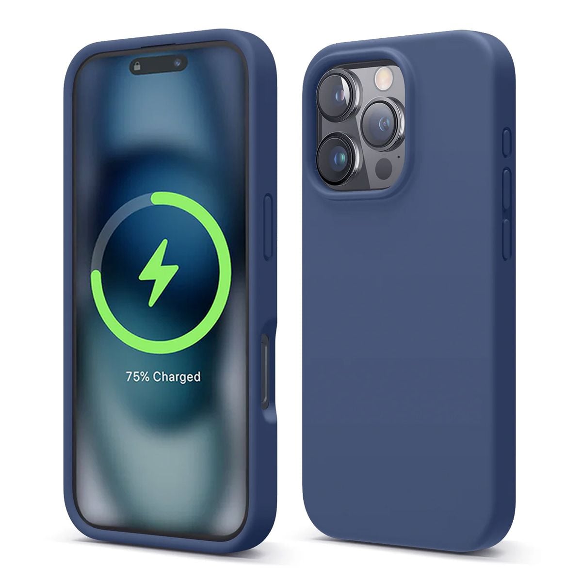 iPhone 16 Pro Mobilskal Silikon Magnet Rvelon - Blå image 1