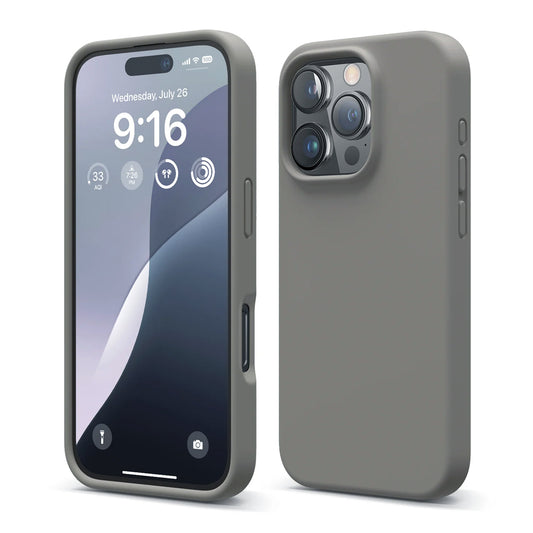 iPhone 16 Pro Mobilskal Silikon Rvelon - Grå image 1