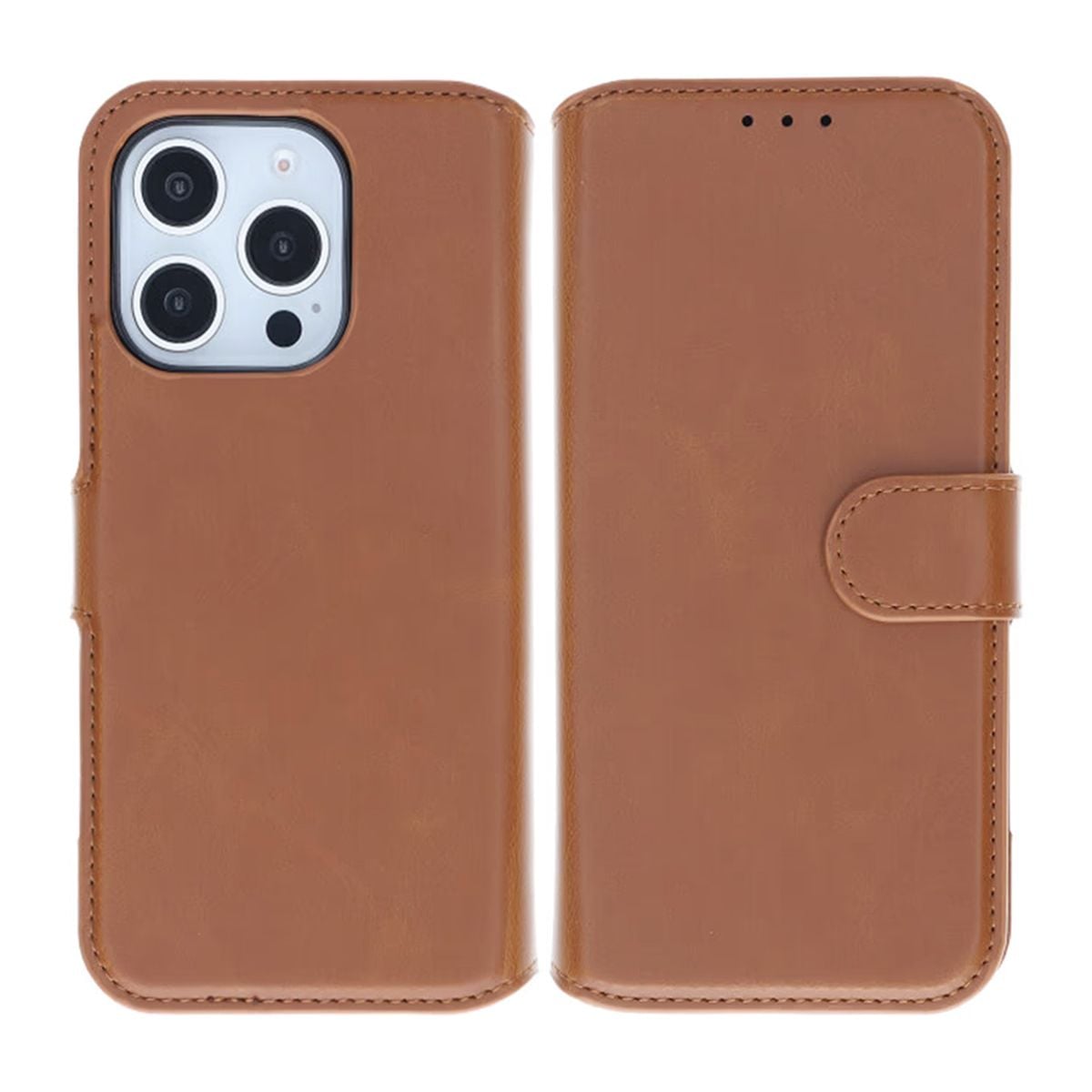 iPhone 16 Pro Max Plånboksfodral Magnet Rvelon - Brun image 1