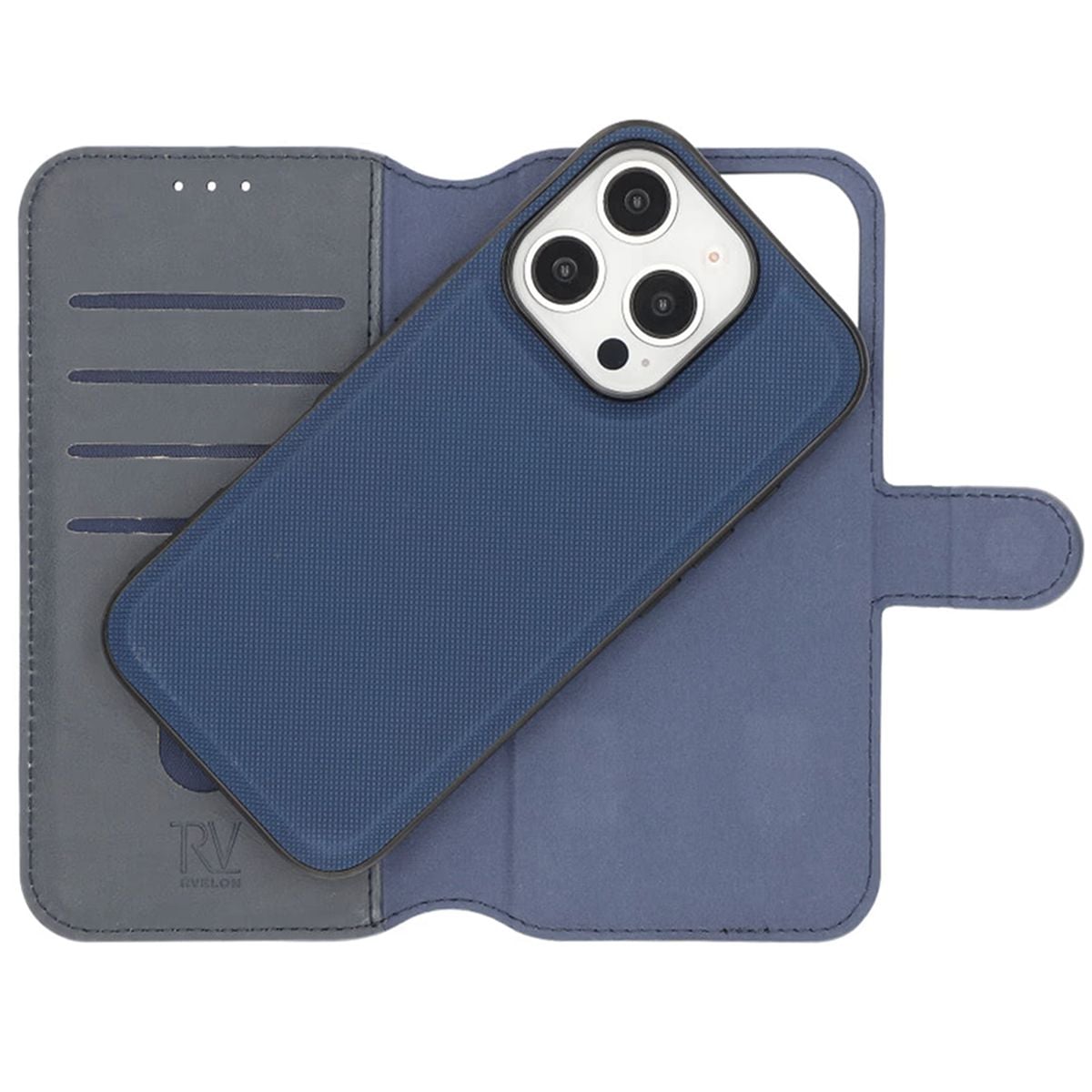 iPhone 16 Pro Max Plånboksfodral Magnet Rvelon - Blå image 3