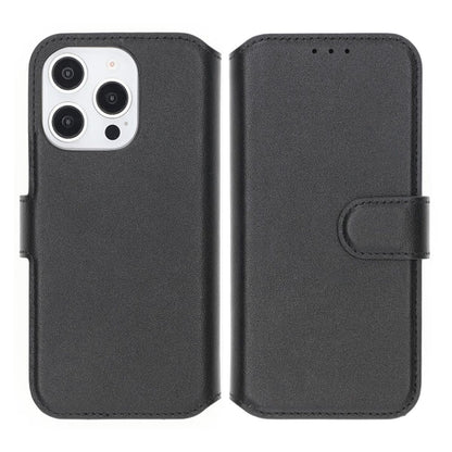 iPhone 16 Pro Plånboksfodral Äkta Läder Rvelon - Svart image 1
