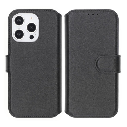 iPhone 16 Pro Plånboksfodral Äkta Läder Rvelon - Svart image 1