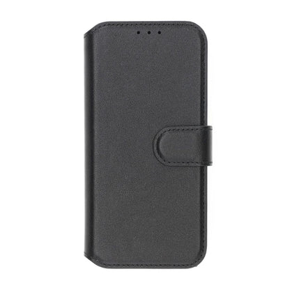 iPhone 16 Pro Plånboksfodral Äkta Läder Rvelon - Svart image 4