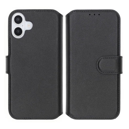 iPhone 16 Plus Plånboksfodral Äkta Läder Rvelon - Svart image 1