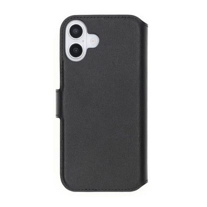 iPhone 16 Plus Plånboksfodral Äkta Läder Rvelon - Svart image 3