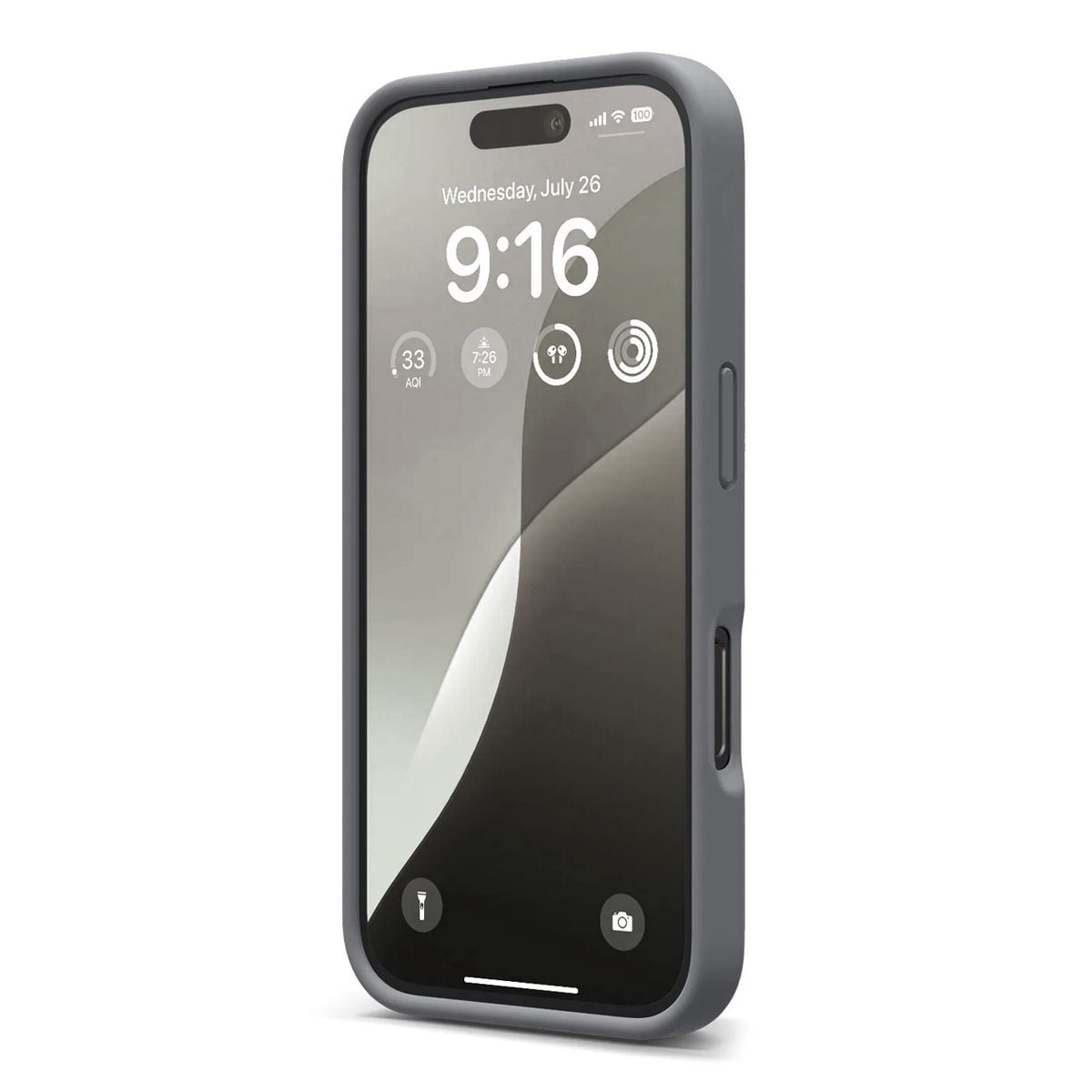 iPhone 16 Mobilskal Silikon Rvelon - Grå image 2