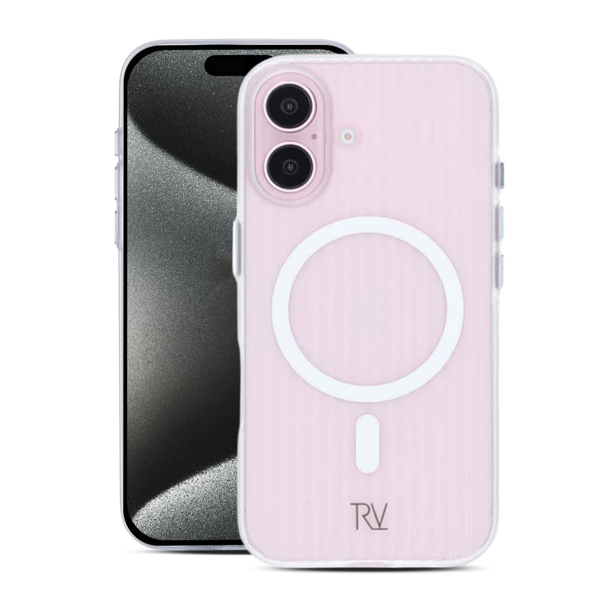 iPhone 16 Mobilskal Korrugerad Magsafe Rvelon - Transparent image 1