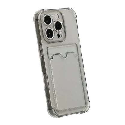 iPhone 16 Pro Mobilskal Stöttåligt med Korthållare - Svart image 5