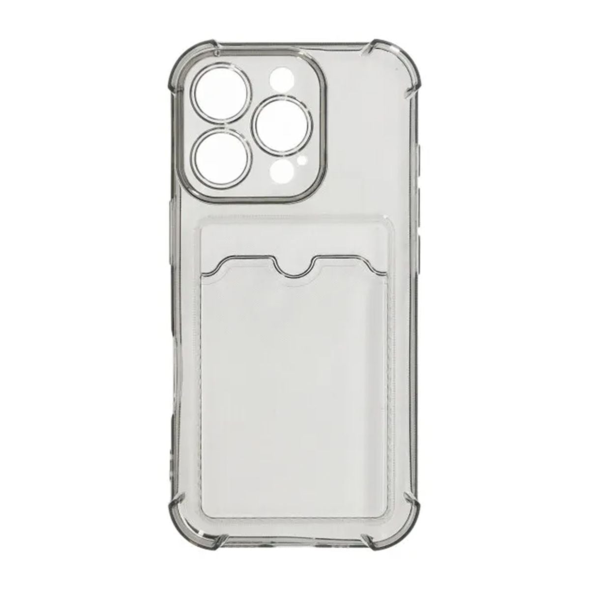 iPhone 16 Pro Max Mobilskal Stöttåligt med Korthållare - Svart image 4