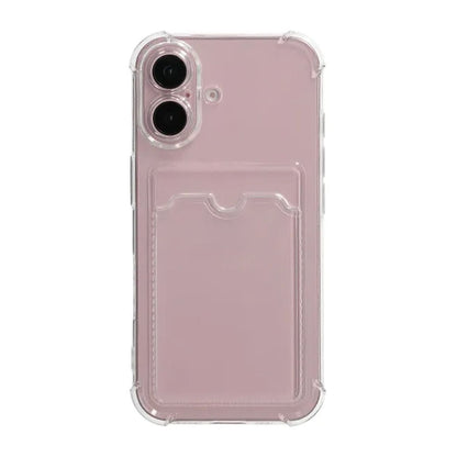 iPhone 16 Mobilskal Stöttåligt med Korthållare - Transparent image 3
