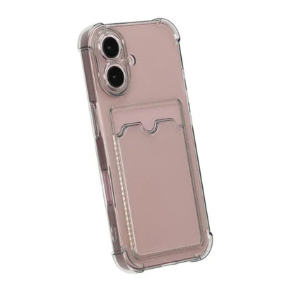 iPhone 16 Mobilskal Stöttåligt med Korthållare - Svart image 5