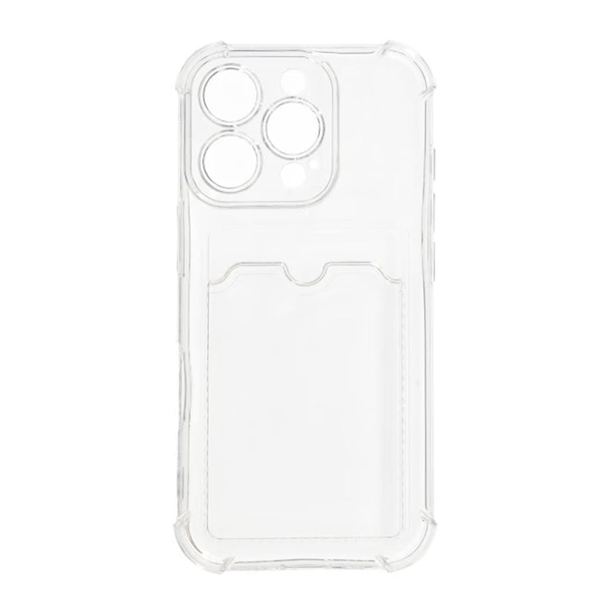 iPhone 16 Pro Mobilskal Stöttåligt med Korthållare - Transparent image 4