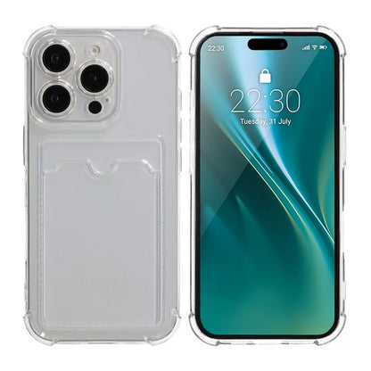 iPhone 16 Pro Max Mobilskal Stöttåligt med Korthållare - Transparent image 1