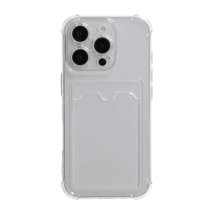 iPhone 16 Pro Max Mobilskal Stöttåligt med Korthållare - Transparent image 3