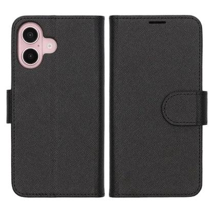 iPhone 16 Plånboksfodral med Stativ - Svart image 1