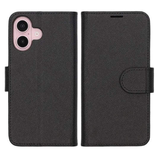 iPhone 16 Plånboksfodral med Stativ - Svart image 1