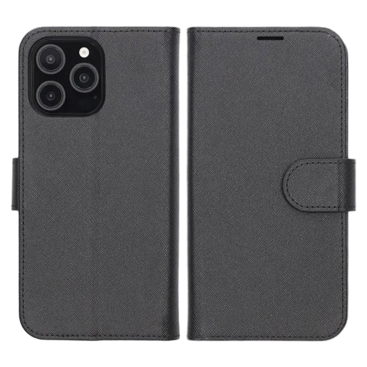 iPhone 16 Pro Plånboksfodral med Stativ - Svart image 1