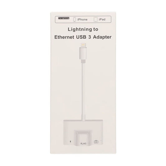 Lightning till Ethernet + Lighnting + USB A image 3