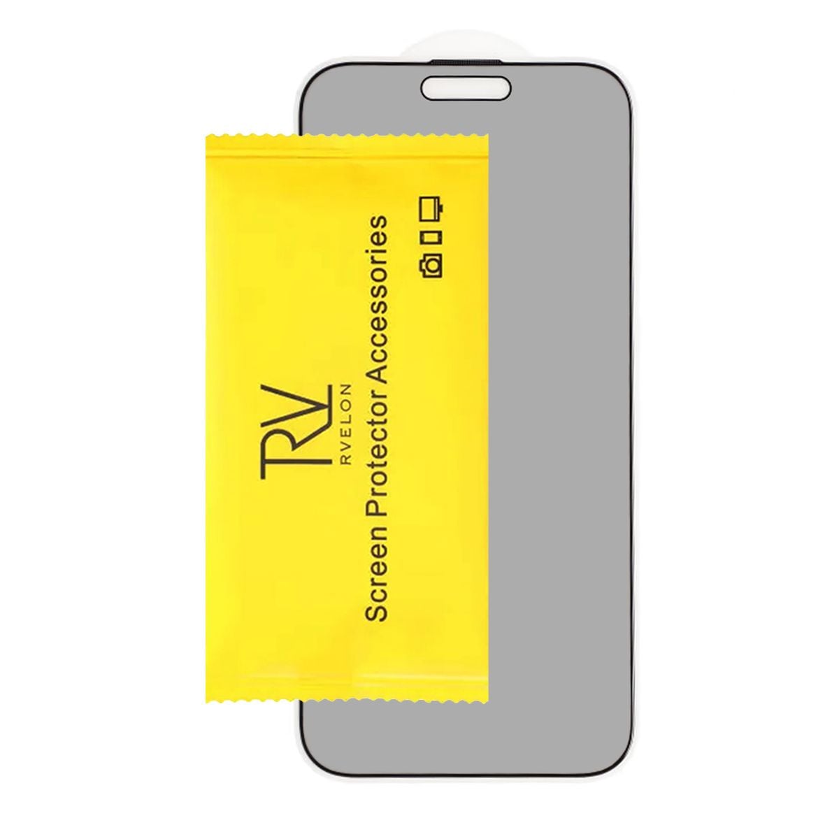 Skärmskydd Privacy Härdat Glas iPhone 16 Pro Max - Svart (bulk) image 3