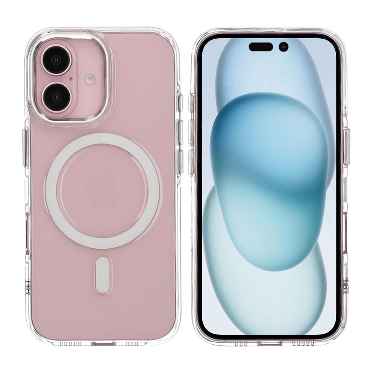 iPhone 16 Mobilskal TPU med Magnet Rvelon - Transparent image 1