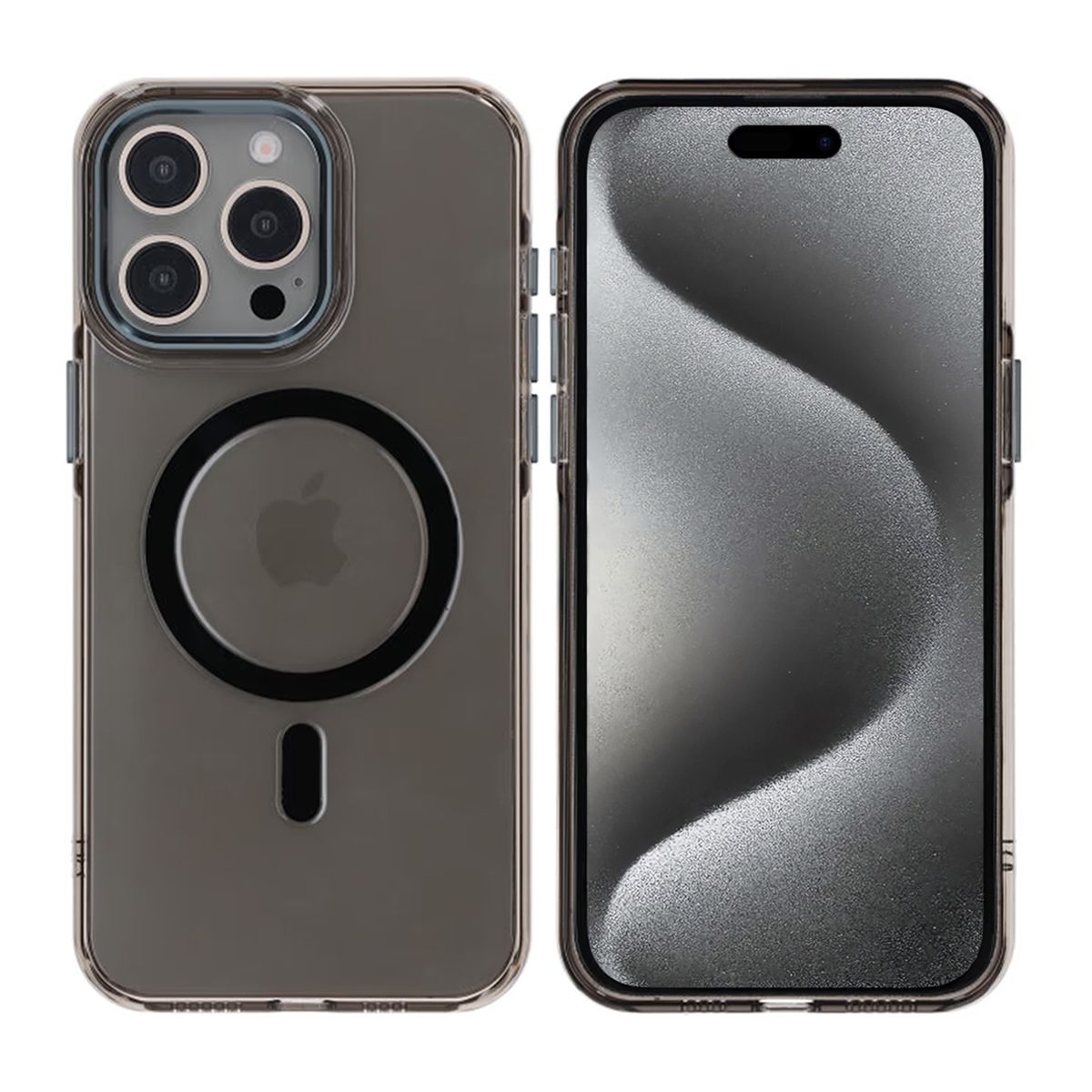 iPhone 15 Pro Mobilskal TPU med Magnet Rvelon - Svart image 1