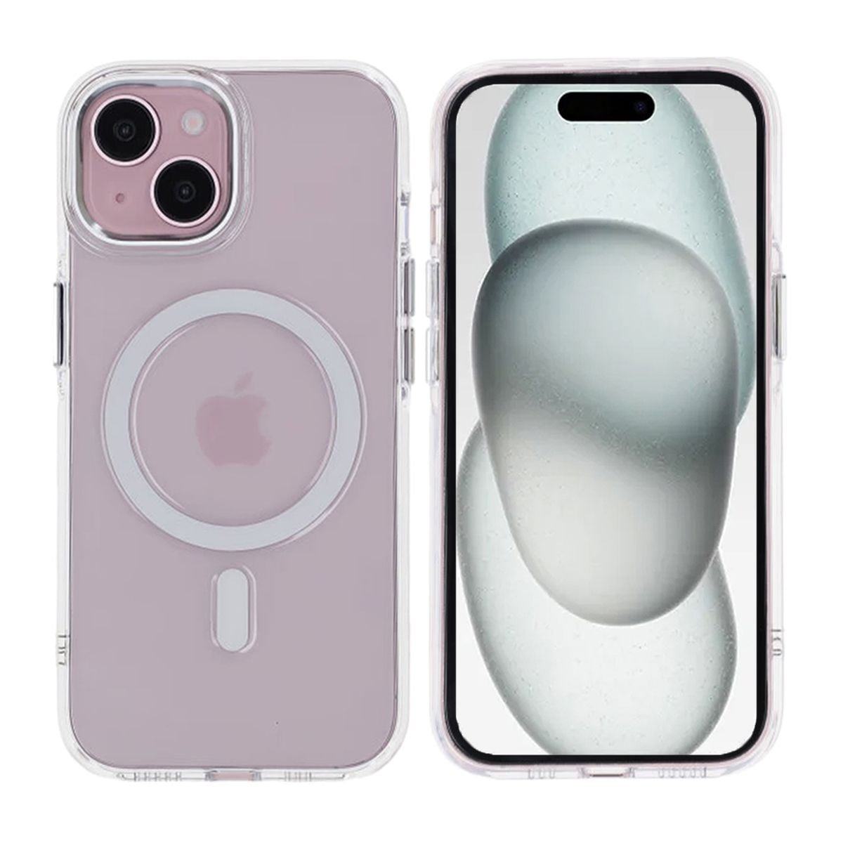 iPhone 15 Mobilskal TPU med Magnet Rvelon - Transparent image 1