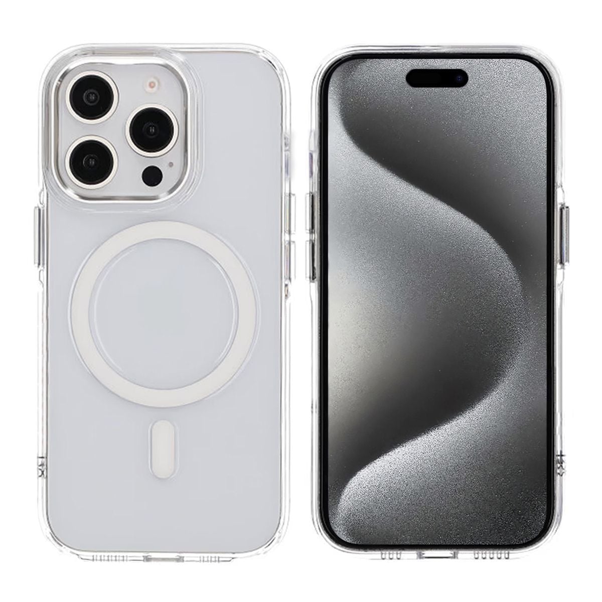 iPhone 14 Pro Mobilskal TPU med Magnet Rvelon - Transparent image 1