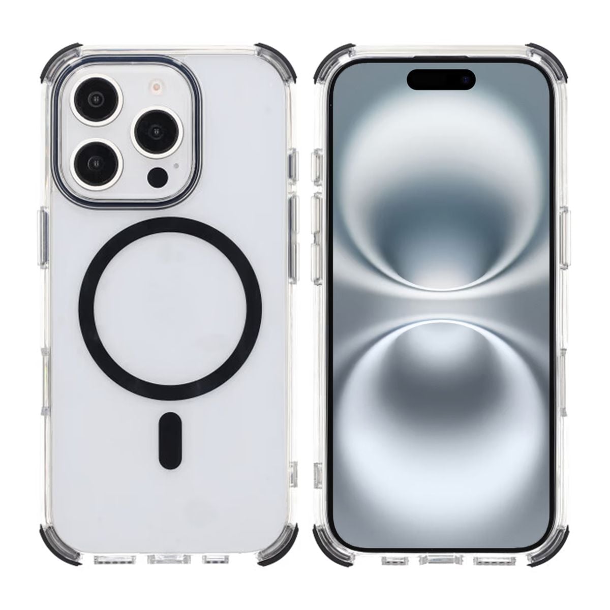 iPhone 16 Pro Rvelon Mobilskal Magnet med Kantskydd - Svart image 1