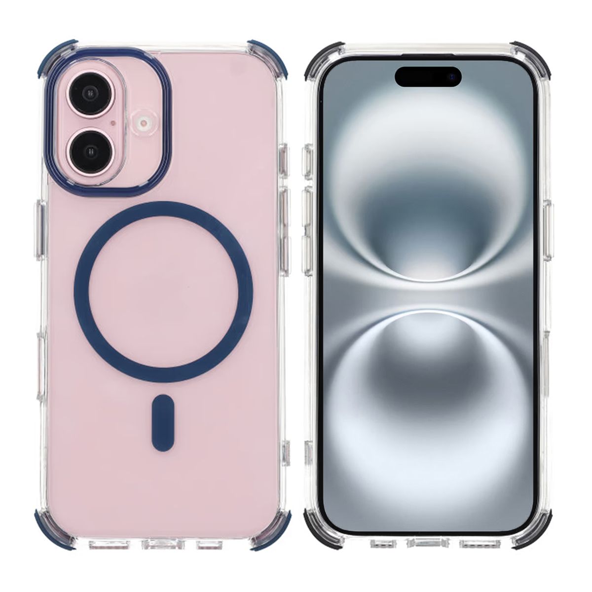 iPhone 16 Rvelon Mobilskal Magnet med Kantskydd - Blå image 1