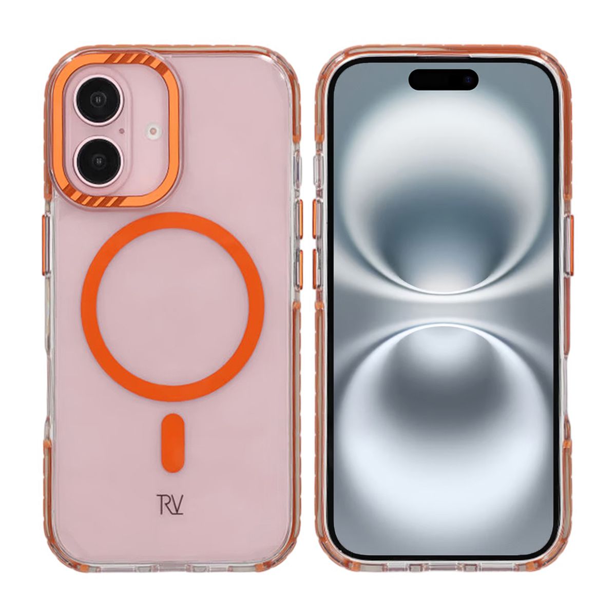iPhone 16 Rvelon Mobilskal Magnet Förstärkt - Orange image 1