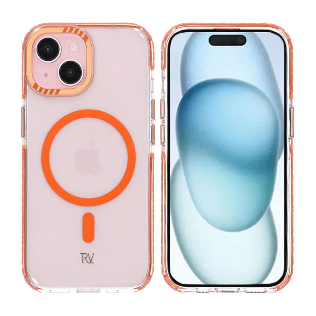 iPhone 15 Rvelon Mobilskal Magnet Förstärkt - Orange image 1