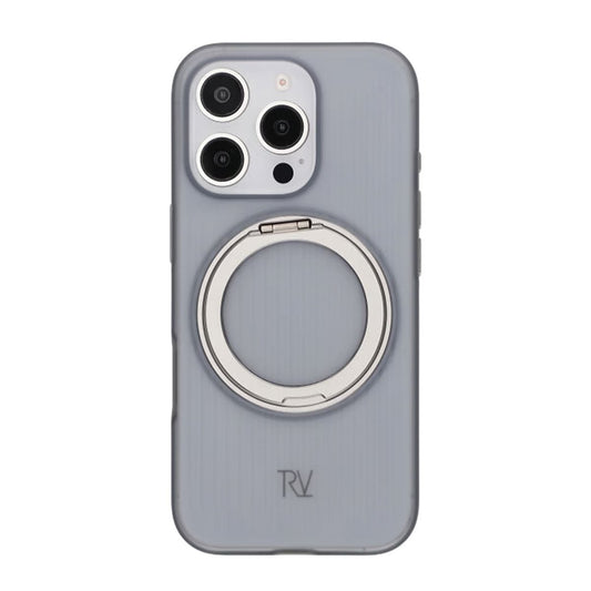 iPhone 16 Pro Max Rvelon Skal Roterande Magnet Stativ - Grå image 3