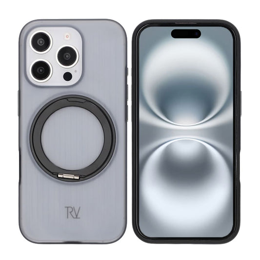 iPhone 16 Pro Rvelon Skal Roterande Magnet Stativ - Svart image 1