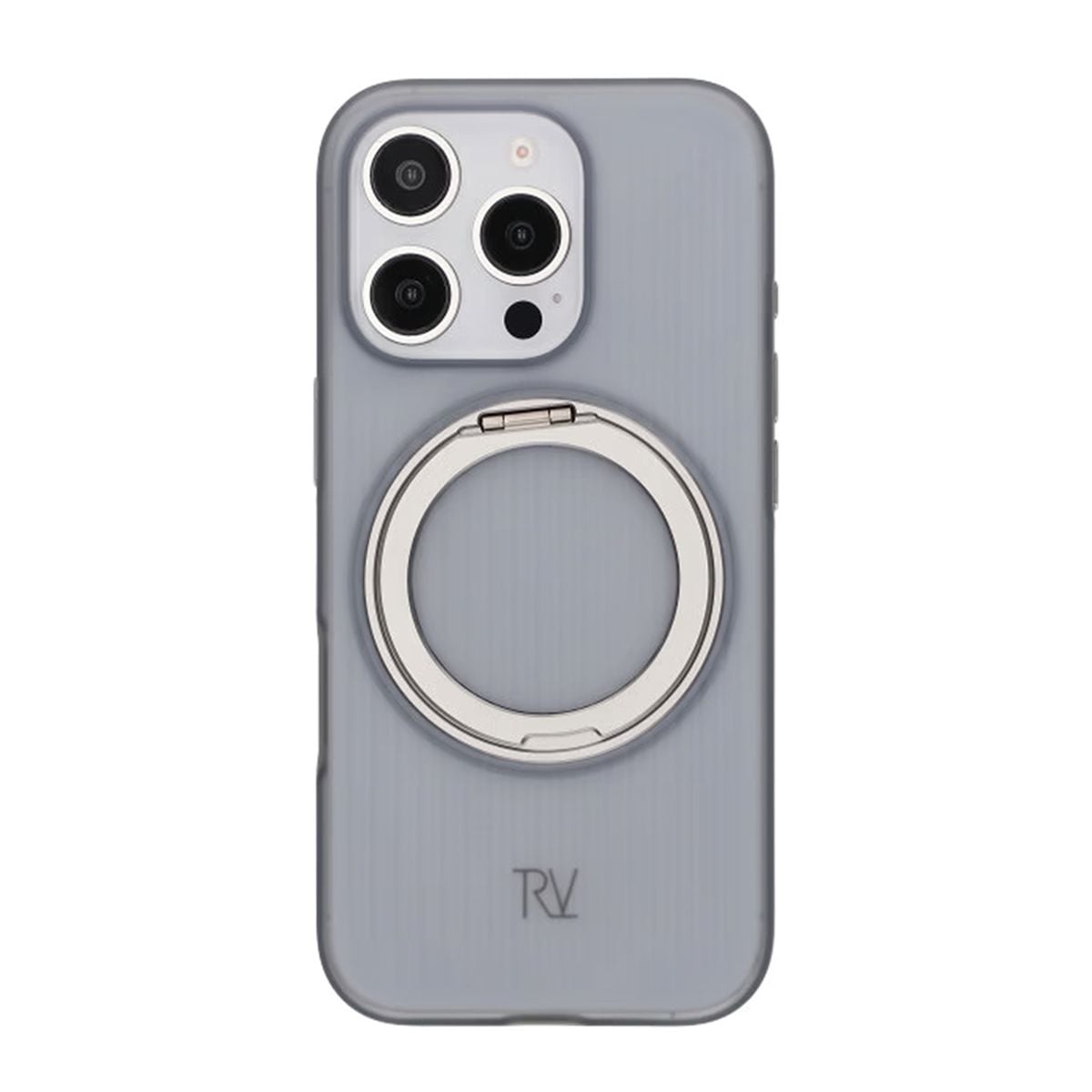 iPhone 16 Pro Rvelon Skal Roterande Magnet Stativ - Grå image 3