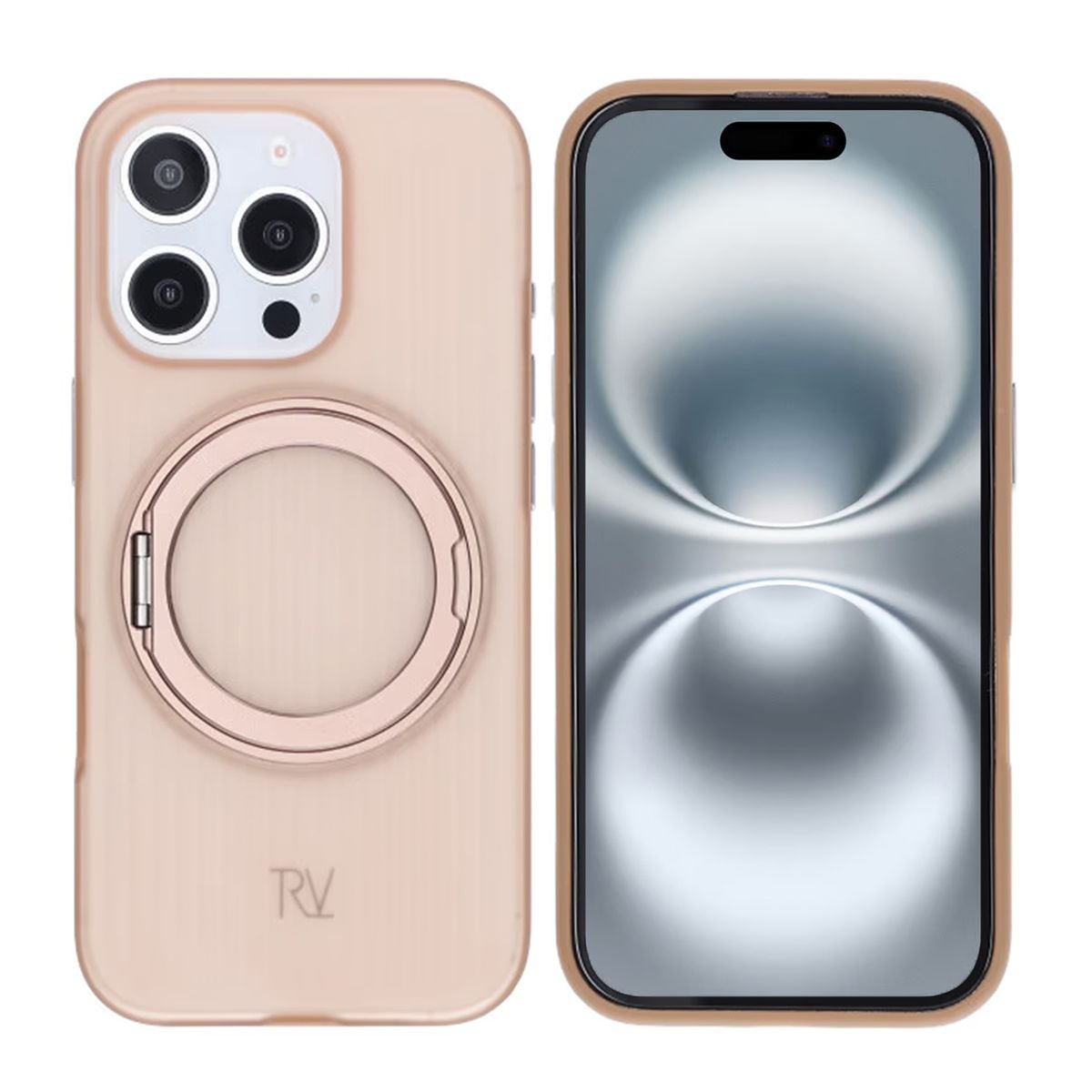 iPhone 16 Pro Rvelon Skal Roterande Magnet Stativ - Brons image 1