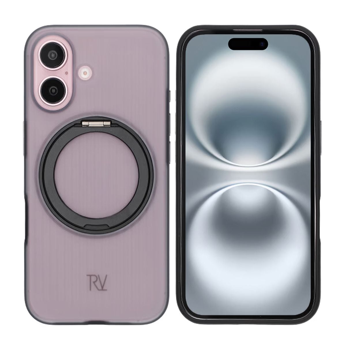 iPhone 16 Rvelon Skal Roterande Magnet Stativ - Svart image 1