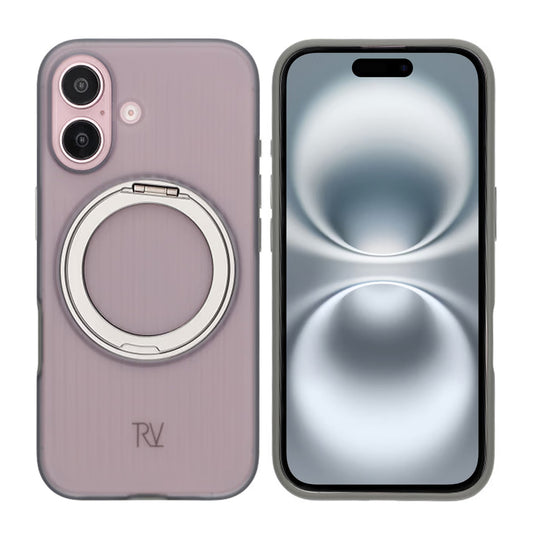 iPhone 16 Rvelon Skal Roterande Magnet Stativ - Grå image 1