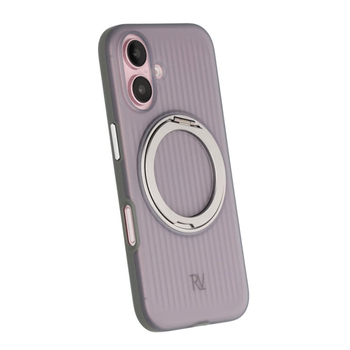 iPhone 16 Rvelon Skal Roterande Magnet Stativ - Grå image 4