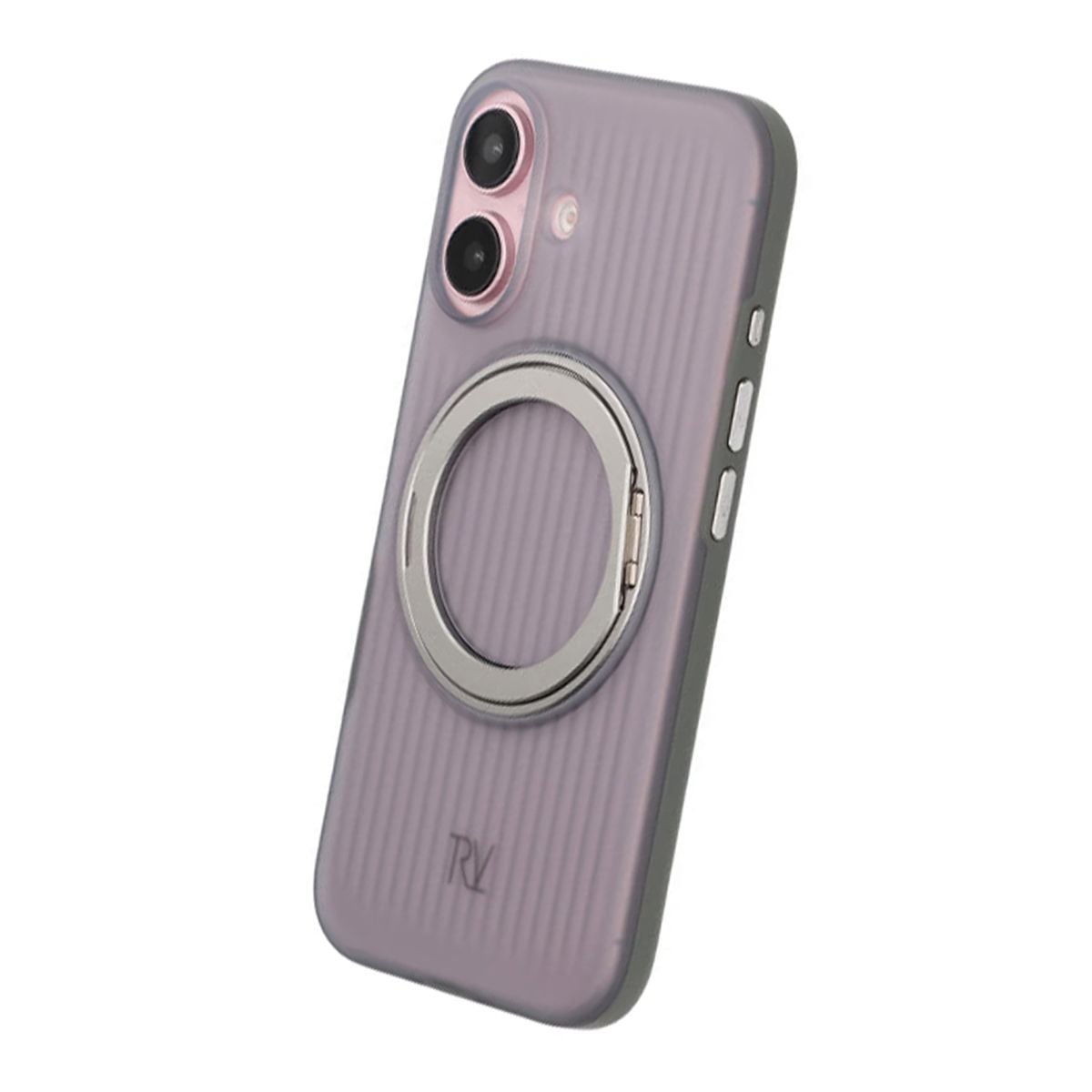 iPhone 16 Rvelon Skal Roterande Magnet Stativ - Grå image 5